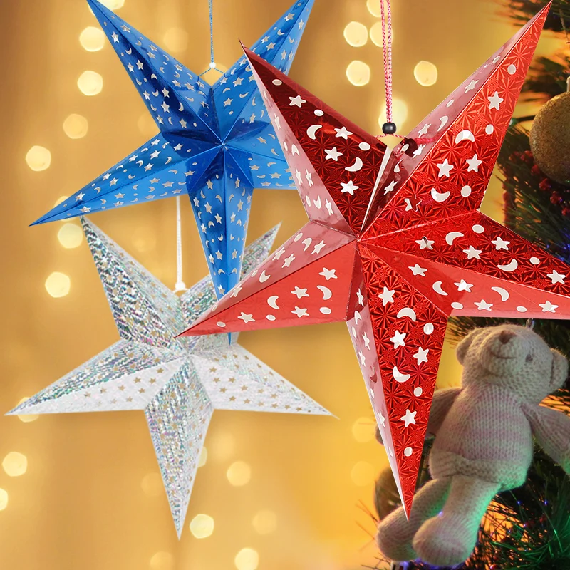 2017 new fashion Pentagram ornaments Christmas scene layout props shop opening wedding decoration Free Shipping | Дом и сад