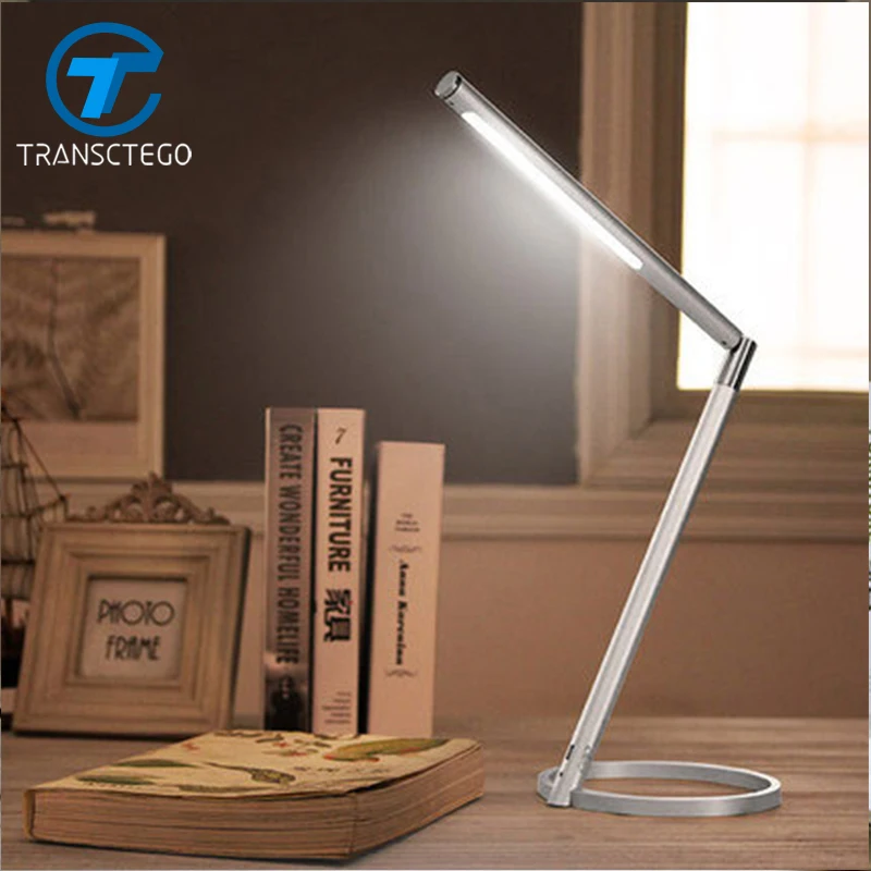 Регулируемая USB перезаряжаемая сенсорная Светодиодная настольная лампа для