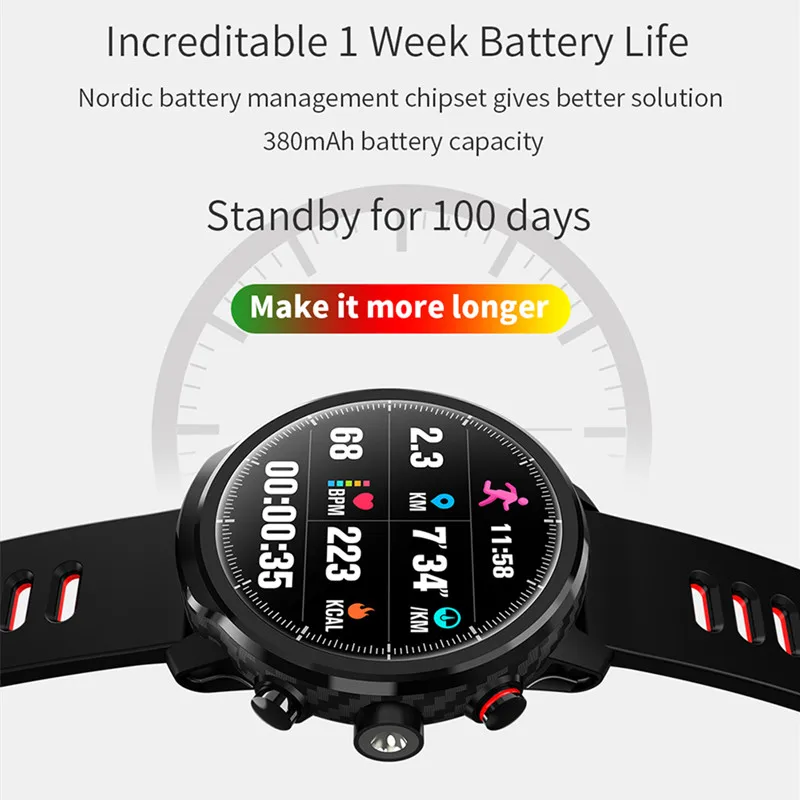 L5 Смарт-часы мужской браслет IP68 водонепроницаемый несколько видов спорта