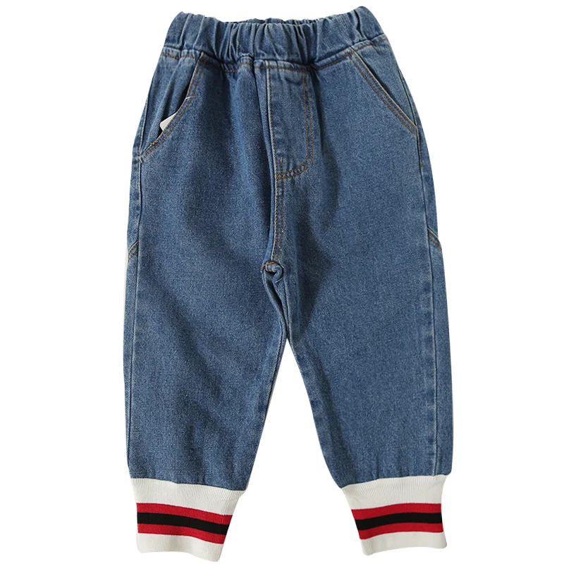 Детские джинсовые брюки новинка 2018 детская одежда для маленьких девочек вязаные