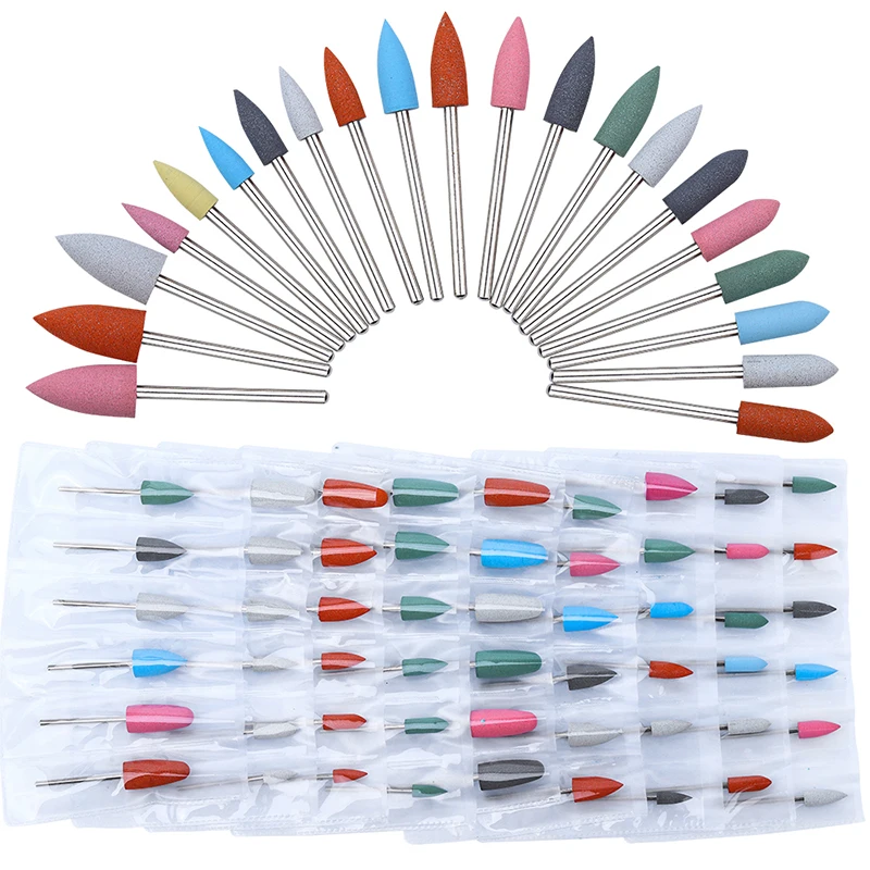 Набор абразивных насадок для маникюрной дрели комплект из 6 типов фрез алмазные