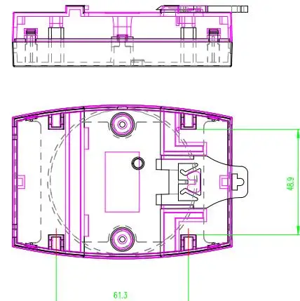 1 шт. пластиковый din-rail корпус для электроники PCB дизайн домашний корпус прибора корпуса с din-рейкой