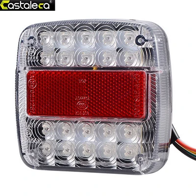 white Castaleca 1 шт 12V 26LED хвост светильник стоп лампы Хвост светильник заднего хода светильник индикатор для грузовика прицеп Caravan - Цвет: white