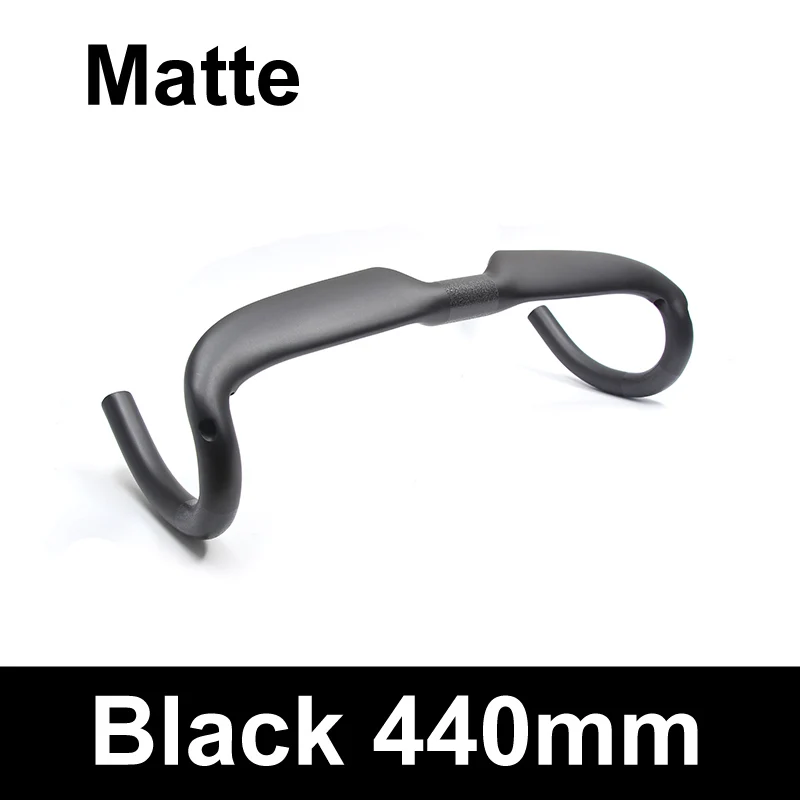 no logo 440mm-matte ULLICYC дорожный велосипедный гоночный матовый/глянец полностью углеродный руль Внутренний кабель углеродное волокно для велосипеда, руль 31,8*400/420/440 мм WB240 - Цвет: no logo 440mm-matte