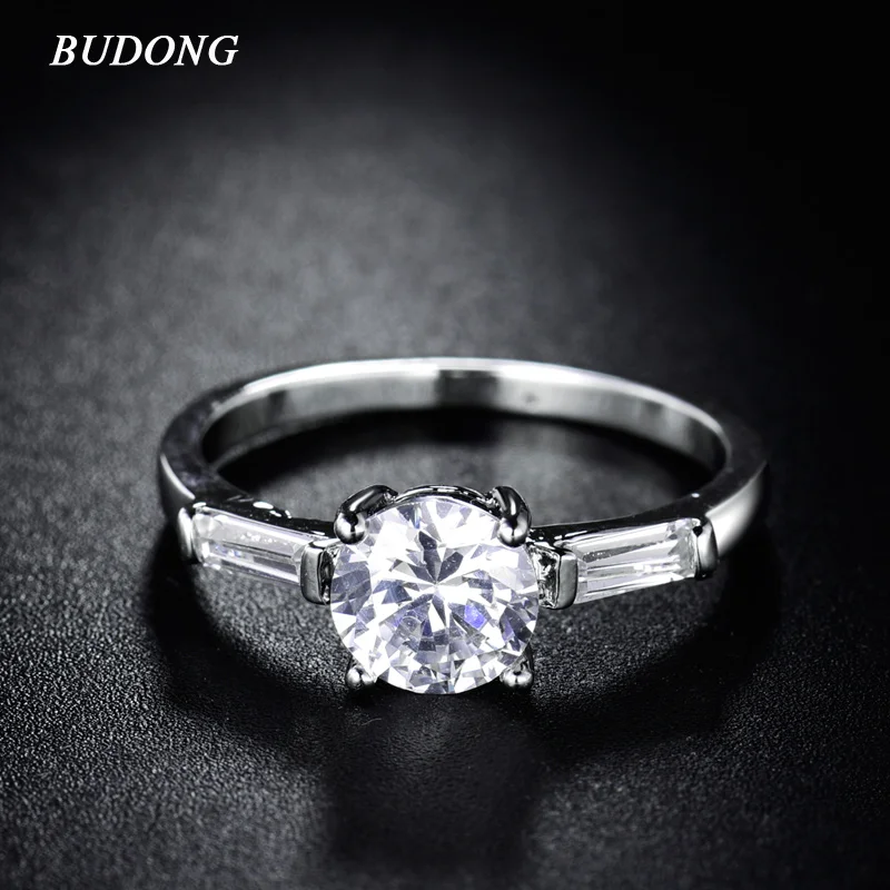BUDONG модное женское кольцо миди с фианитом Обручальные Кольца Бесконечность