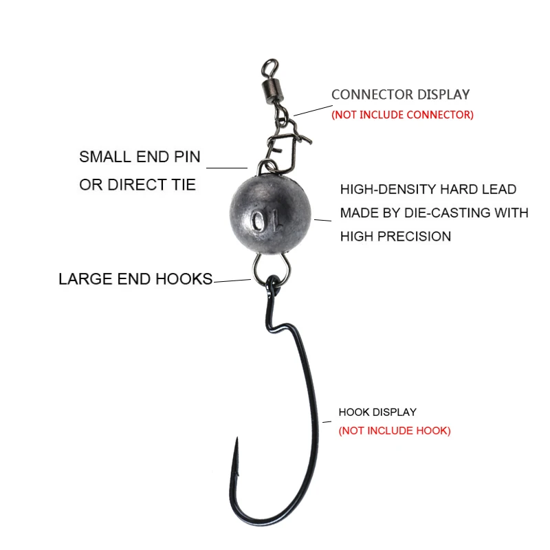 Simpleyi 5 шт./лот свинцовый вес с вертлюгом Cheburashka грузила джиг головка s 4 г 6 8 10 12 14 15 18