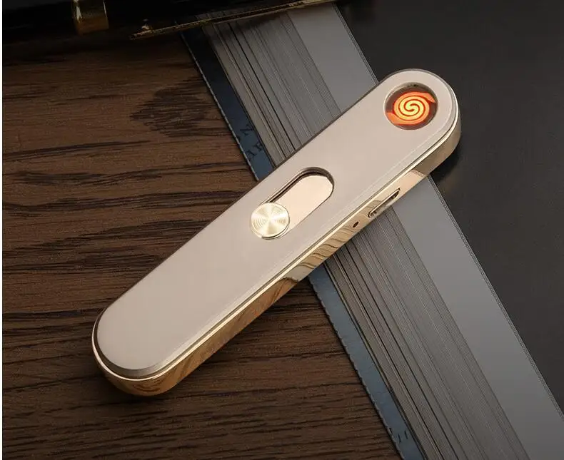 Новейшая USB дуговая Зажигалка металлическая ветрозащитная перезаряжаемая Зажигалка беспламенная электрическая многоцветная красиво упакованная коробка