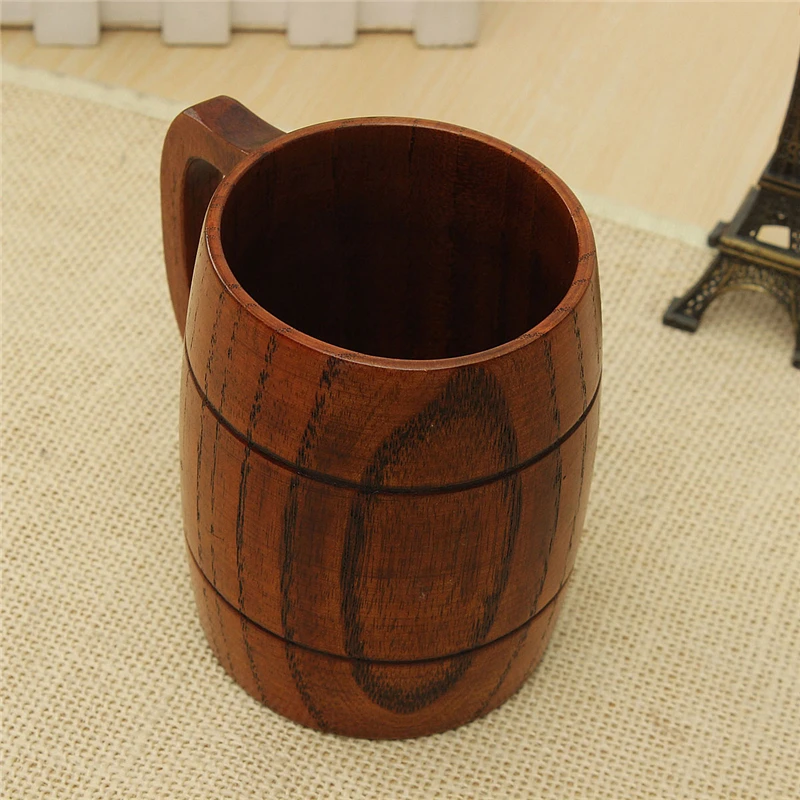 Большой eco friendly 400ml классический деревянный пивной Чай Кофе кружка бутылка для
