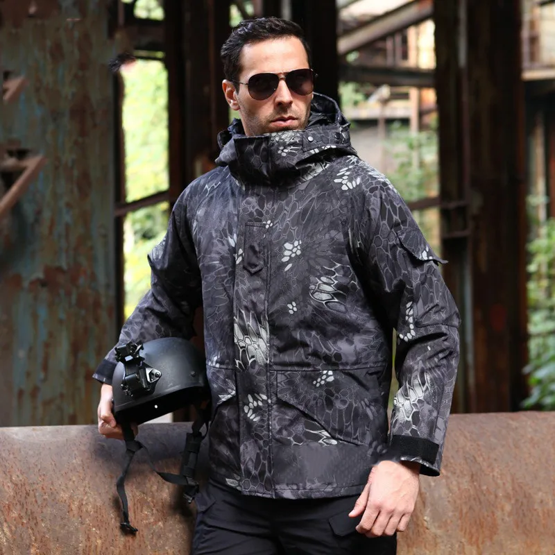 Водонепроницаемая Мужская походная тактическая куртка камуфляжная зимняя