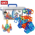 Магнитный мини-конструктор QWZ, 110 шт., модель и конструктор, пластиковые магнитные блоки, обучающие игрушки для детей, подарок