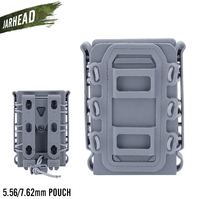 5.56-Gray 5,56 мм/7,62 мм/9 мм быстро маг Чехол Тактический Подсумок Чехол Molle ремень быстро прикрепить Перевозчик кобура 5,56 7,62 9 мм чехол - Цвет: 5.56-Gray