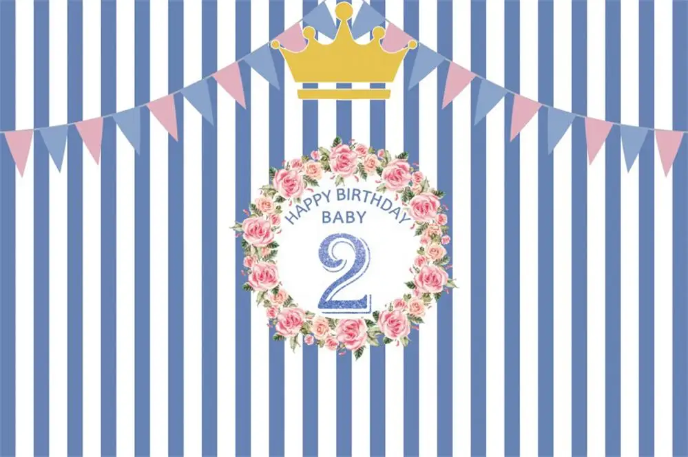 Светло-голубой Laeacco голубые полосы Happy Baby 1st День рождения баннер портретный фотографический фон фотография Фон Фотостудия - Цвет: Светло-голубой