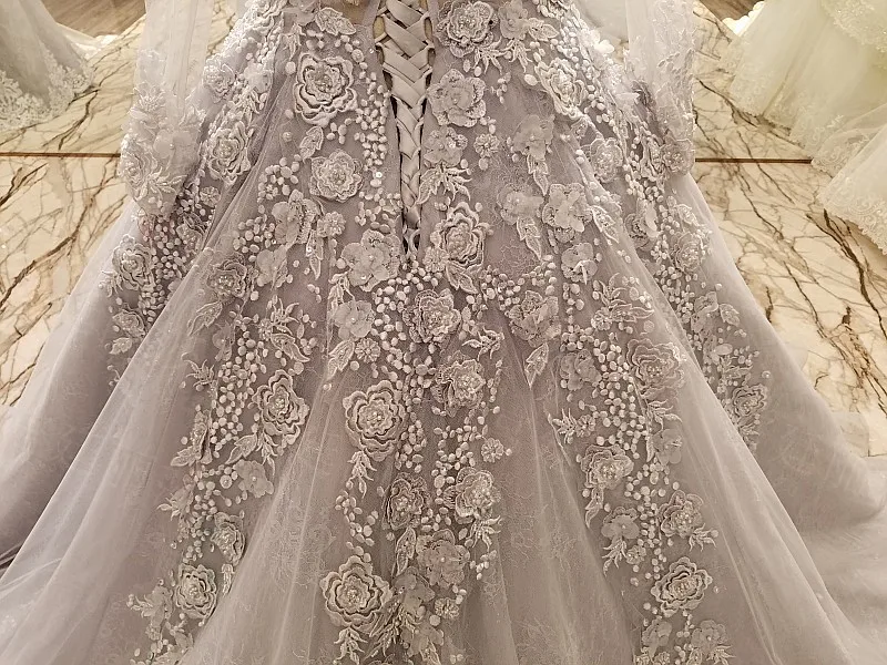 2017 Backlake 100% Real Photos A-Line Beading Appliques Lace Bridal Gowns Chapel Train Wedding Dresses Vestido de Noiva | Свадьбы и