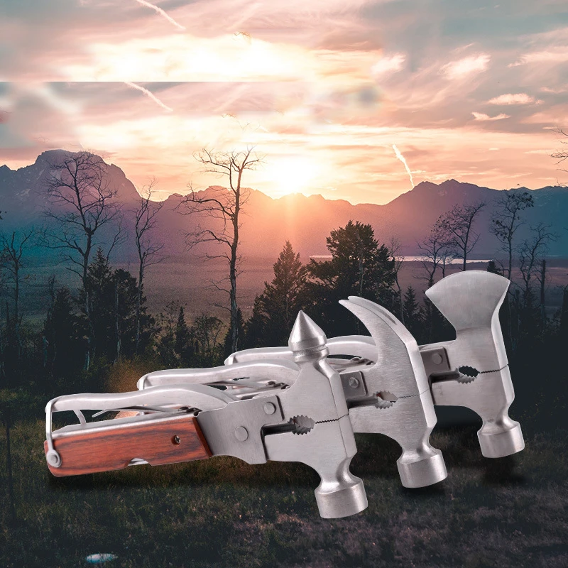 Молоток безопасности из нержавеющей стали с цветной деревянной ручкой