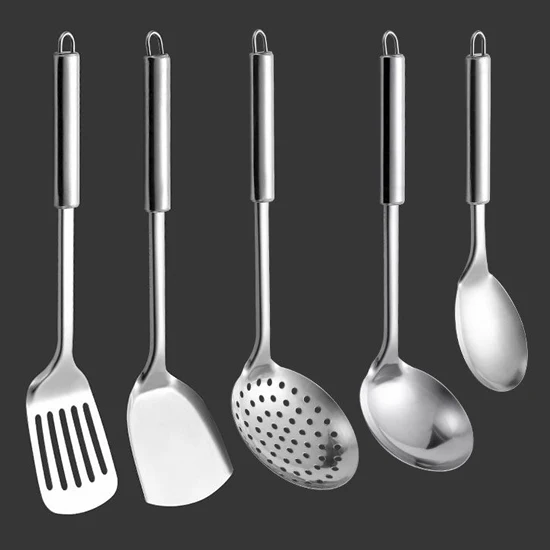 set of 5 KONCO Кухонные принадлежности Пособия по кулинарии посуда набор Нержавеющая сталь посуда половник-дуршлаг лопатка Черпак лопатка, Кулинария Инструменты - Цвет: set of 5