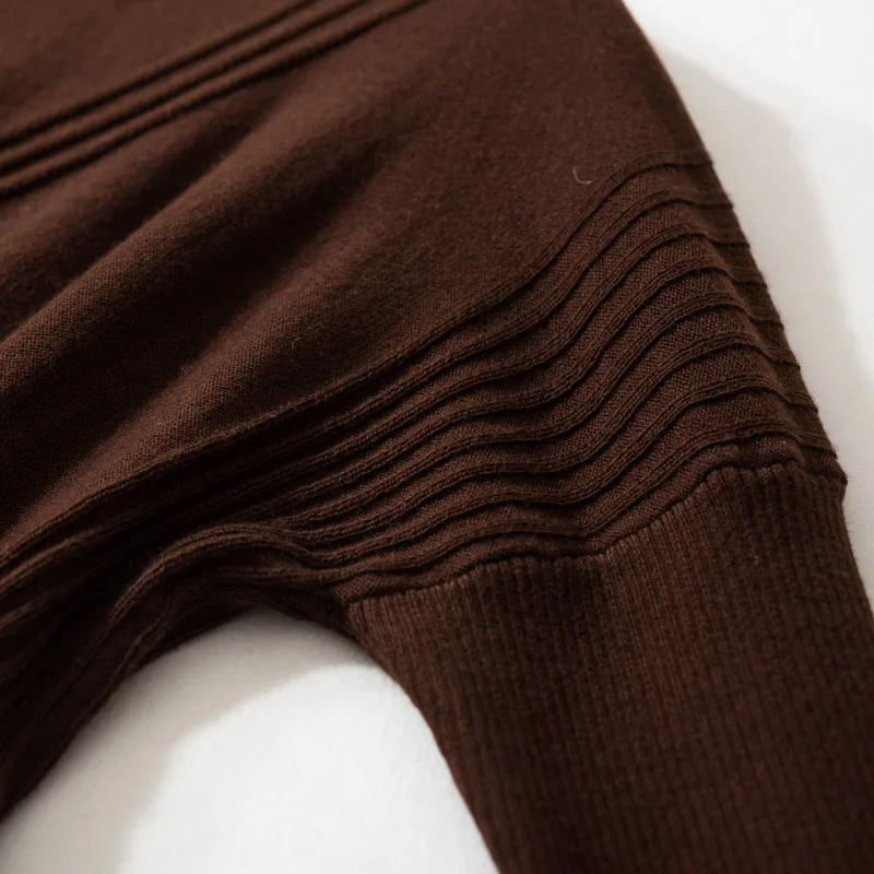 

2019 Spring Autumn New Women's Wool Knit Dress Large size Solid color O-Neck Long Pullover Shirt Hot Outside Retro dress