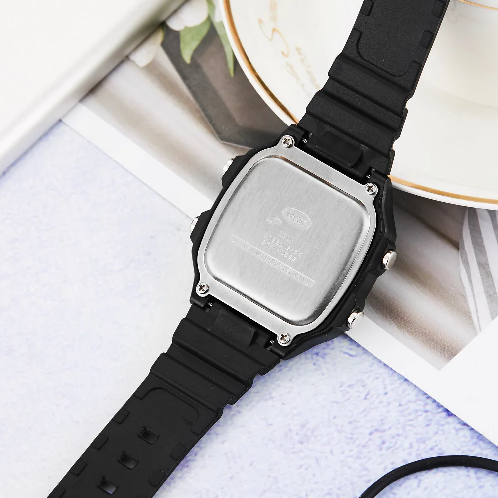 Новинка OHSEN цифровые модные спортивные часы Женская Сигнализация 50 м