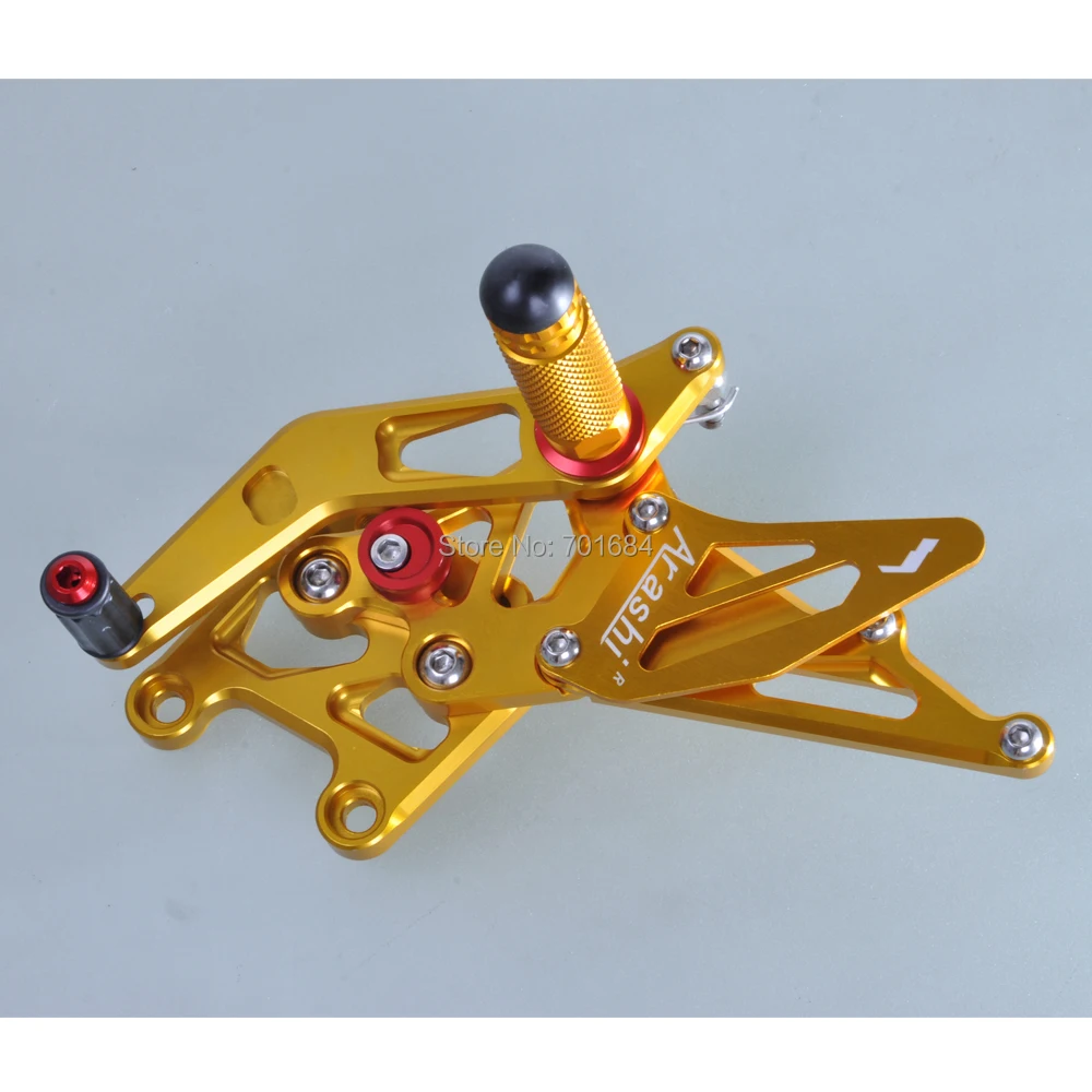 Wotefusi мотоцикл для HONDA CBR 600 RR 2007 2008 CNC Регулируемые задние наборы подножки ног Peg Gold