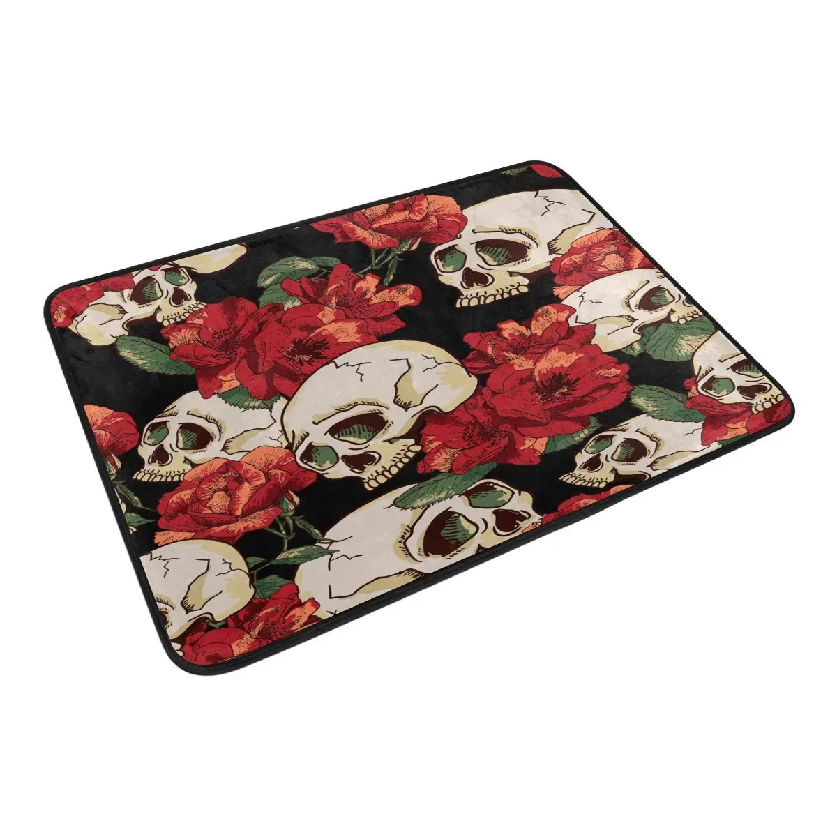 Цветок на Хэллоуин сахарный череп Водонепроницаемый полиэстер ткань занавеска