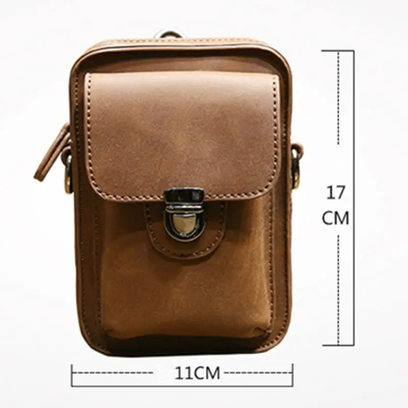 Коричневая полиуретановая сумка на пояс для официанта кошелек парикмахера