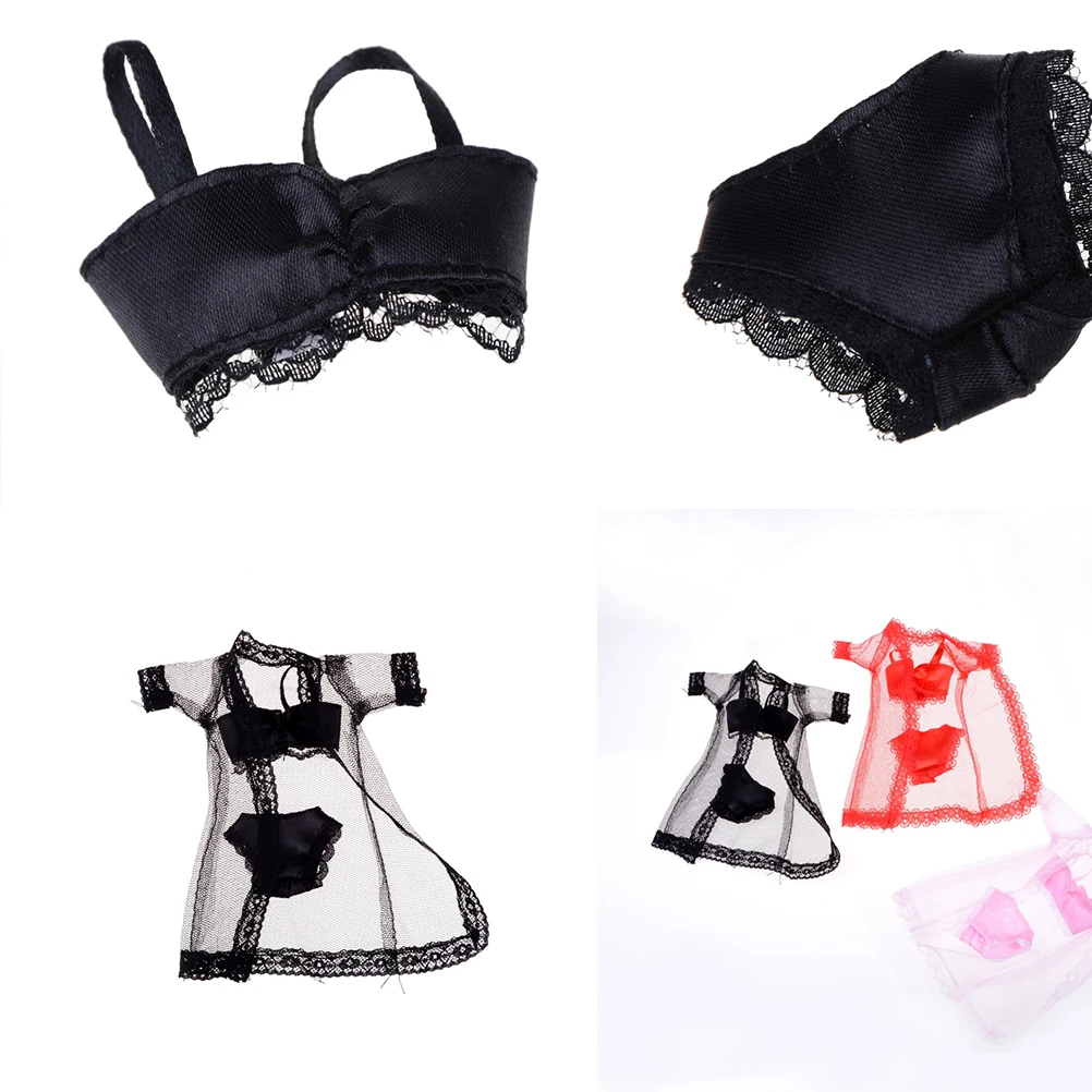 3 шт./компл. сексуальное модное ночное белье кружевное бюстгальтер для кукольная