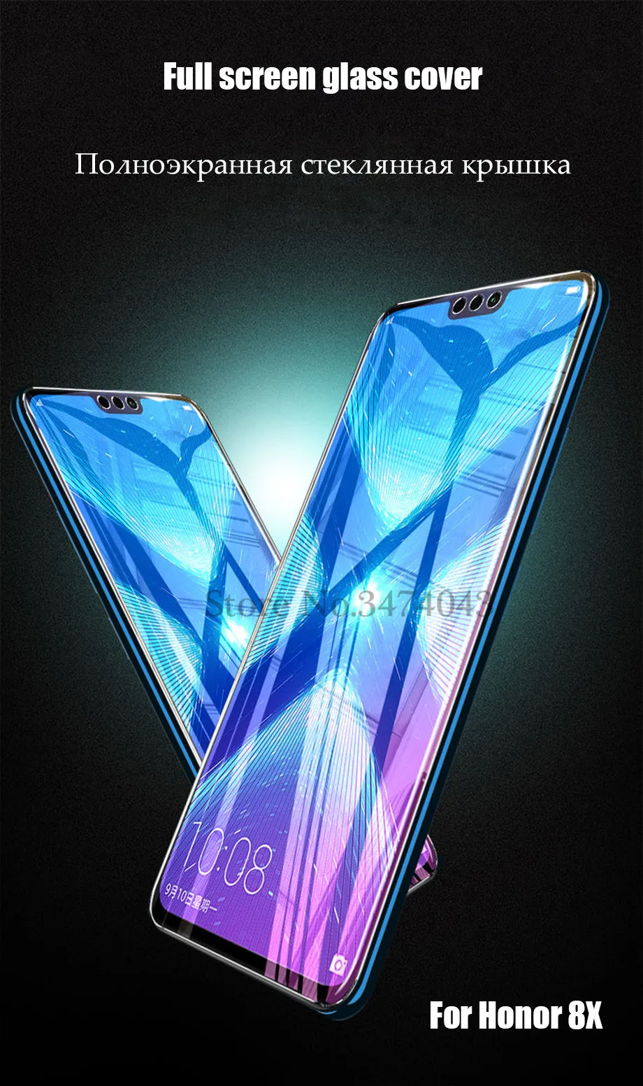 2 шт./лот, закаленное стекло для huawei Honor 8A 8X 8C, защита экрана, полное покрытие, стекло для huawei Honor 8C 8X MAX, защитная пленка