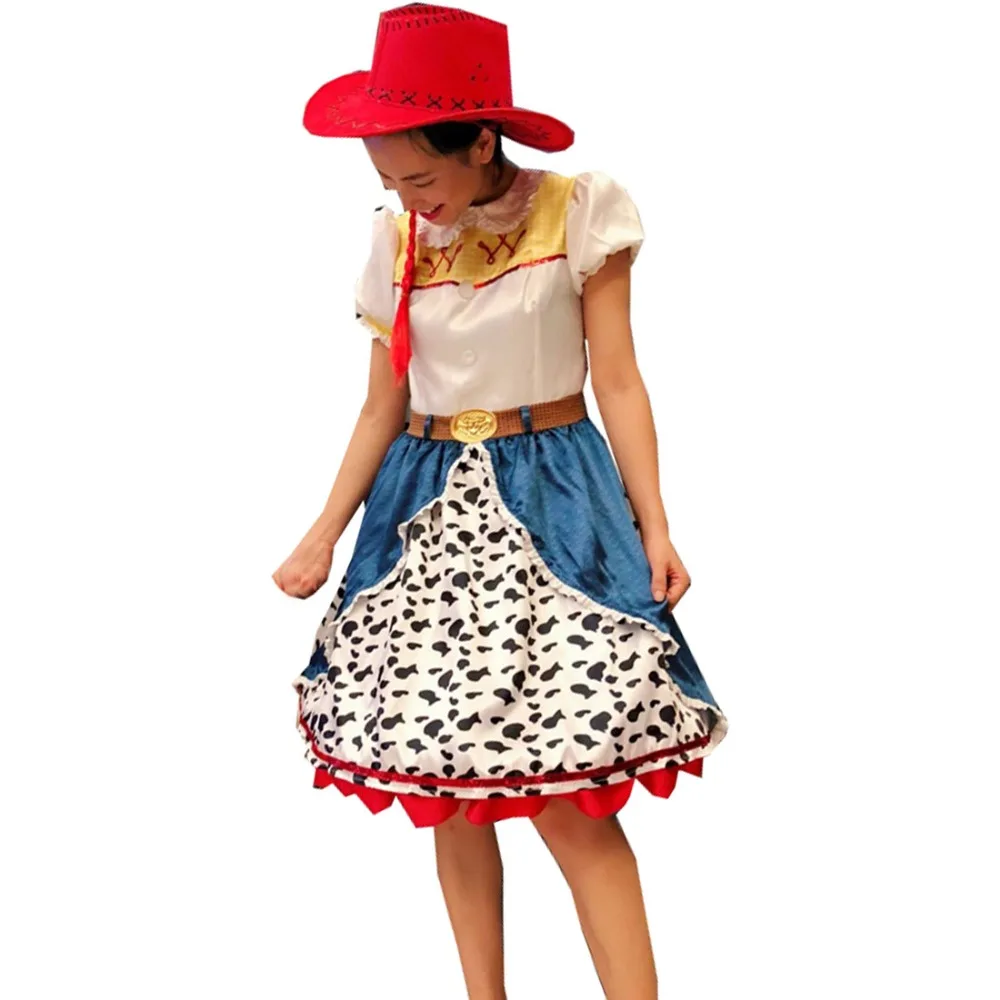 

2018 The Yodeling Cowgirl Jessie Outfit Cosplay Costume Halloween Carnival Costumes For Adult And Kids