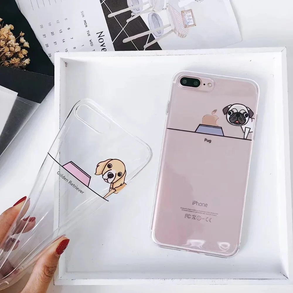 Чехол для Apple iPhone X Fundas с милой собачкой и едой забавная игрушка пудель щенок
