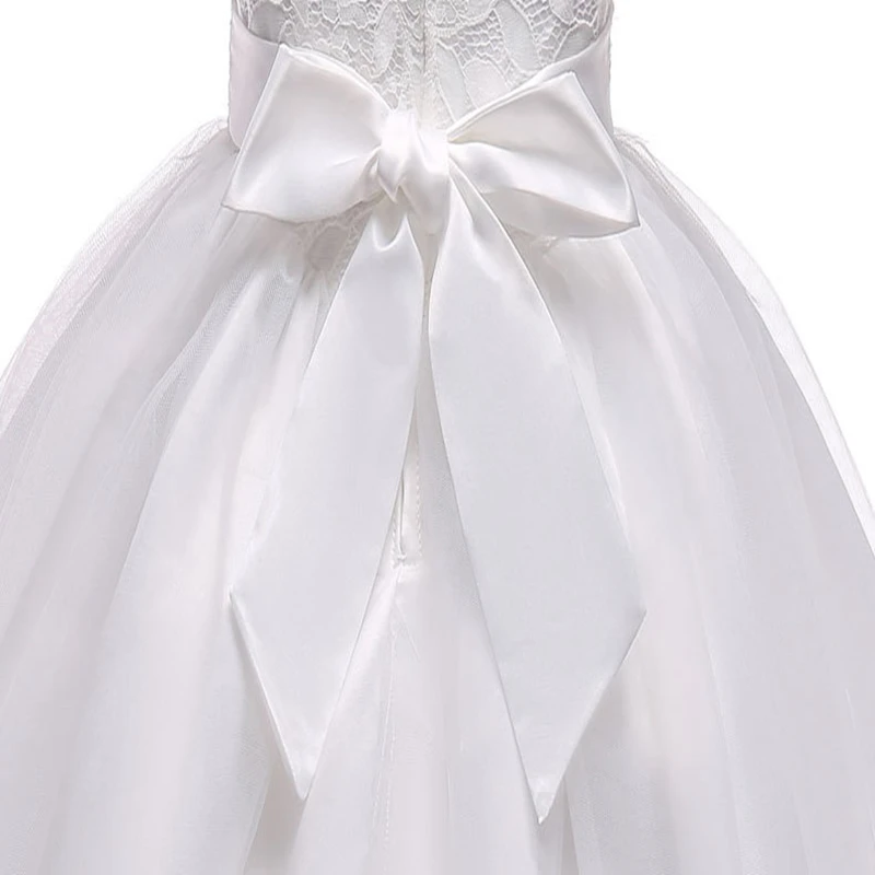 Girls bow dress princess performance fluffy sleeveless mesh hosted catwalk costume girls summer wear | Детская одежда и обувь