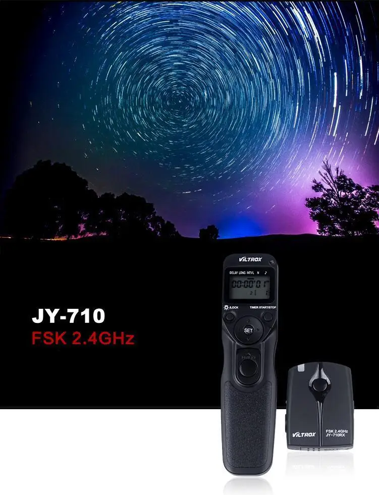 Viltrox JY-710 беспроводной Таймер спуска затвора Пульт дистанционного управления для