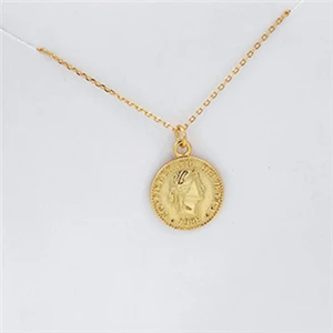 Golden Новинка, креативная личность, Королева Аватар, 925 пробы, серебряные ювелирные изделия, 2 цвета, монета в долларах, круглые красивые ожерелья с подвесками - Окраска металла: Golden