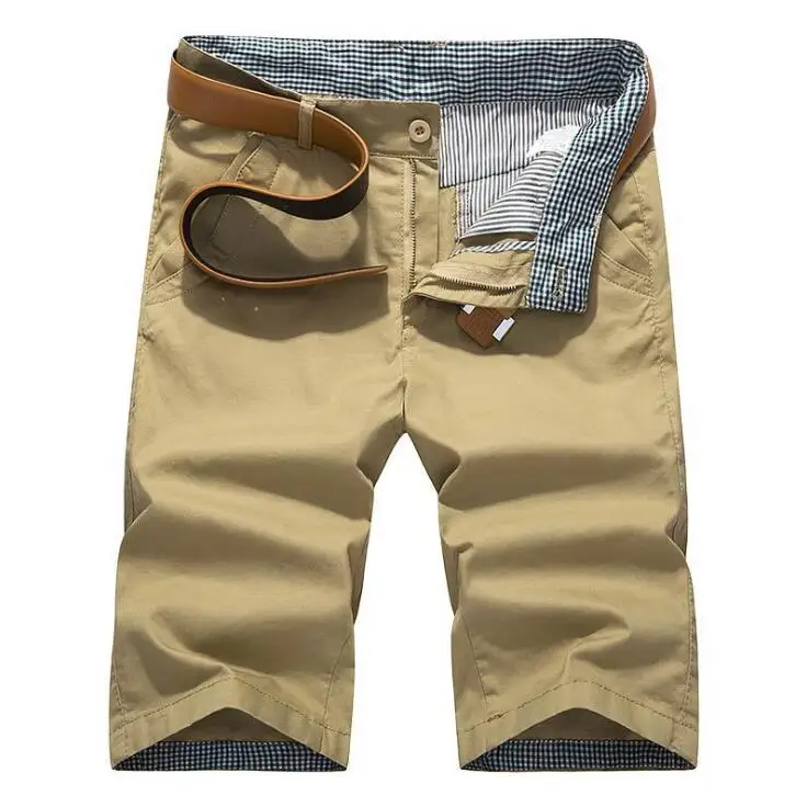 NF58 khaki Мужские повседневные шорты, мужские дышащие шорты, одежда до колена, шорты для мужчин, новые шорты Карго с карманами для мужчин размера плюс 28-40, одноцветные - Цвет: NF58 khaki