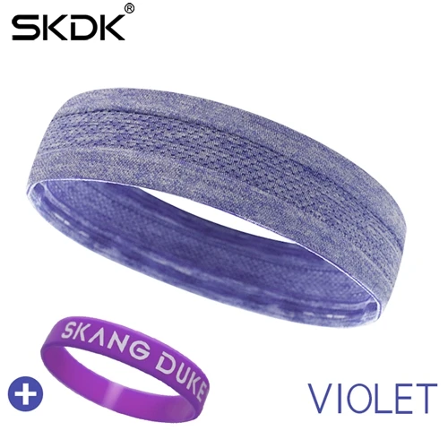 Purple SKDK 1 шт. Sweatband эластичные Йога Бег Фитнес Пот Группа головная повязка лента для волос головы предотвратить пот группа спортивного оборудования - Цвет: Purple
