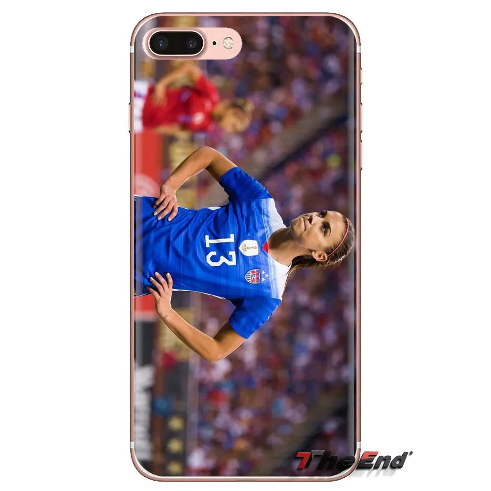 For iPod Touch Apple iPhone 4 4S 5 5S SE 5C 6 6S 7 8 X XR XS Plus MAX Alex Morgan American Soccer star Transparent TPU Skin Case |