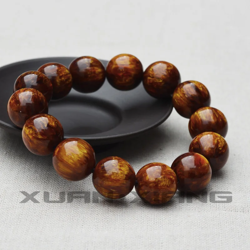 Прямая поставка мужские деревянные браслеты круглые бусины ручной работы