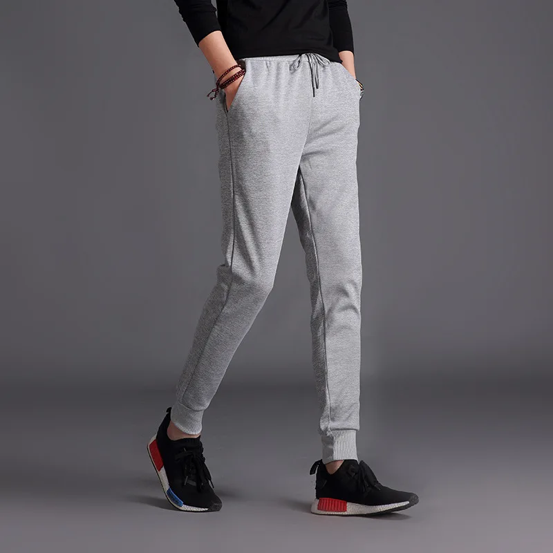 Мужские спортивные штаны Pantalon Homme Повседневные вязаные однотонные брюки для бега