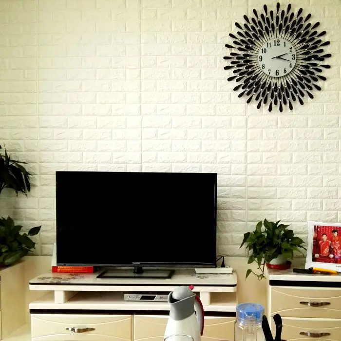 Современный белый 3D кирпичная кладка панели для домашнего декора толщиной 10 мм