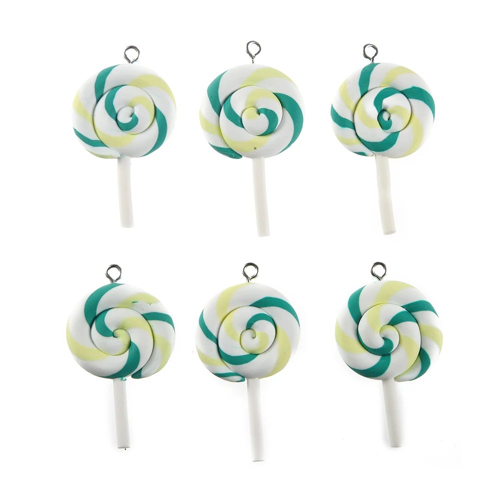 10 шт. Подвески ручной работы из полимерной глины в виде леденцов серьги