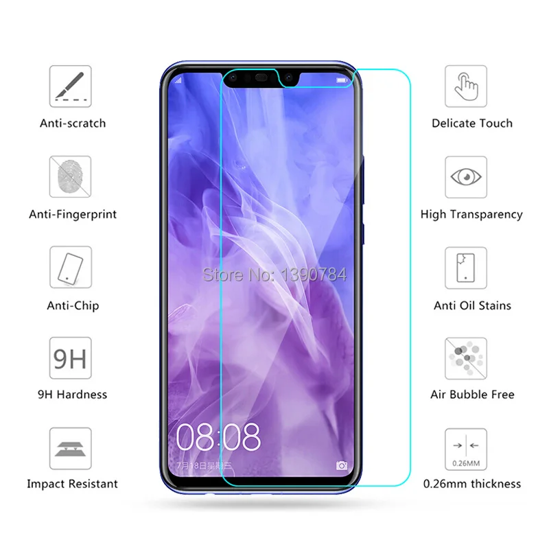 2 шт 2.5D Закаленное стекло для huawei Nova 3 3i 6 &quotпротектор экрана Nova3 Nova3i 3&quot пленка |