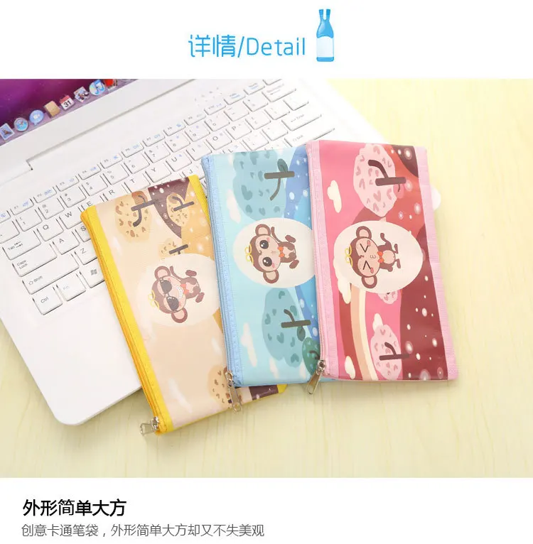 Case Oxford Zipper Pencil Bag Stationery Storage Organizer Case  For Kids Gift School Supplies