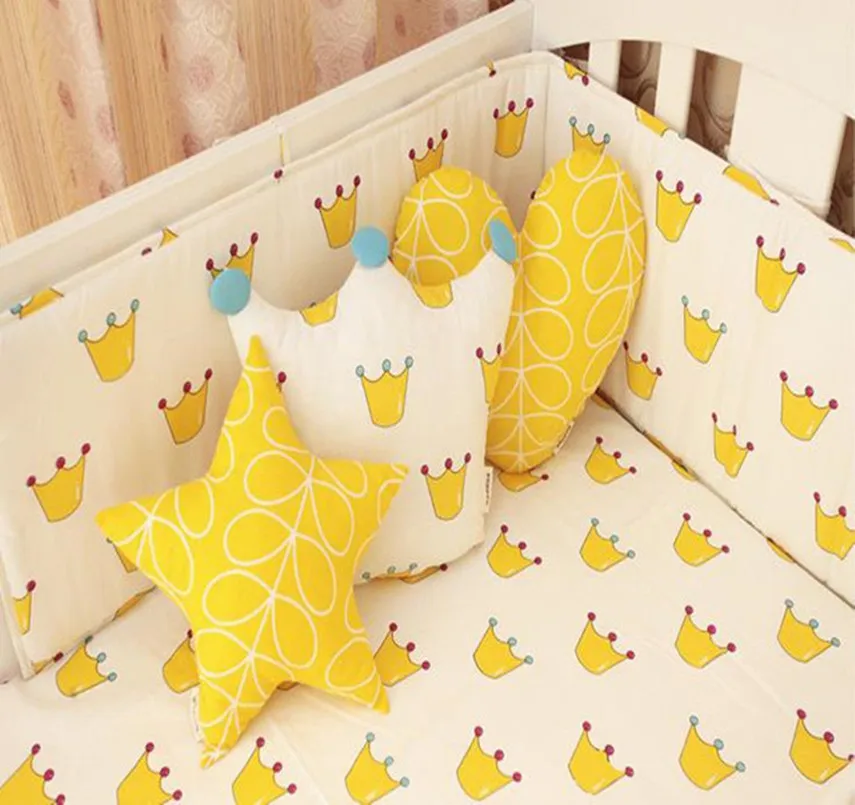 200*28 CM Baby Bed Bumper One Piece Anti-collision Cotton Prints Cot Infant Filling Bedding | Мать и ребенок