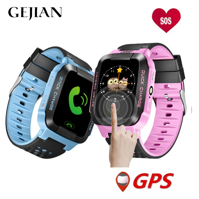 GEJIAN GPS Детские Смарт-часы детские часы с функцией телефона 1 22 дюймов цветной