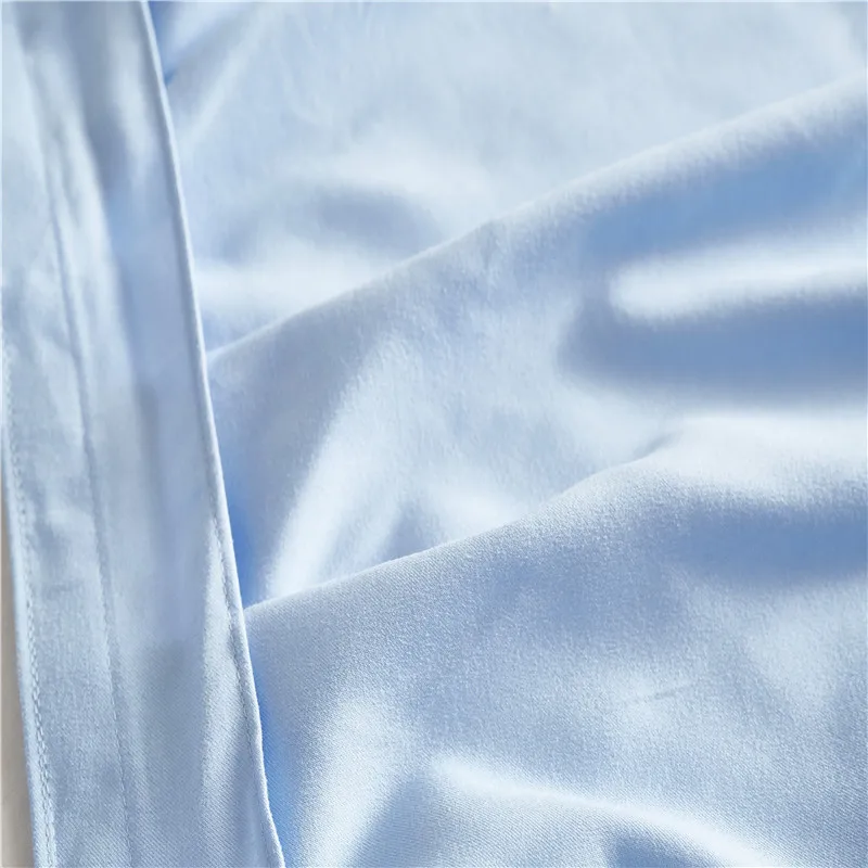 Светло голубой сплошной цвет и т. Д. Эластичная кровать обернуть рюшами юбка США