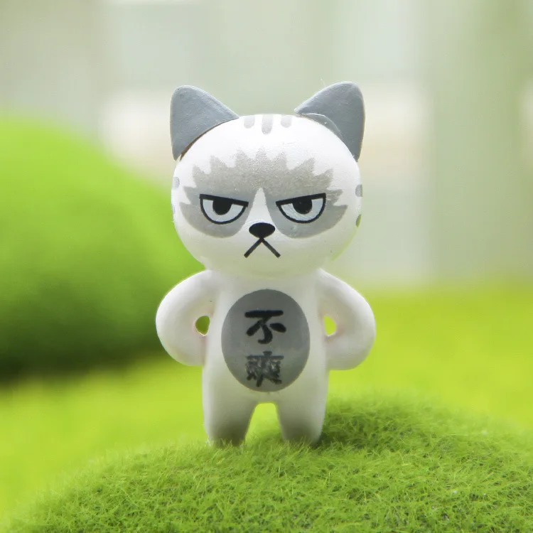 6 шт./партия, лидер продаж, фигурки, игрушки, куклы, Angry Cat, животные, Мультяшные игрушки, модели, настольные игрушки, рождественские игрушки для детей, куклы