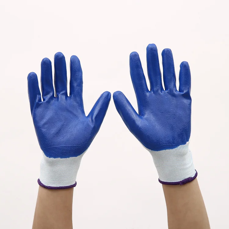 1 пара Садовые перчатки Безопасность нейлоновые с нитриловым покрытием рабочие