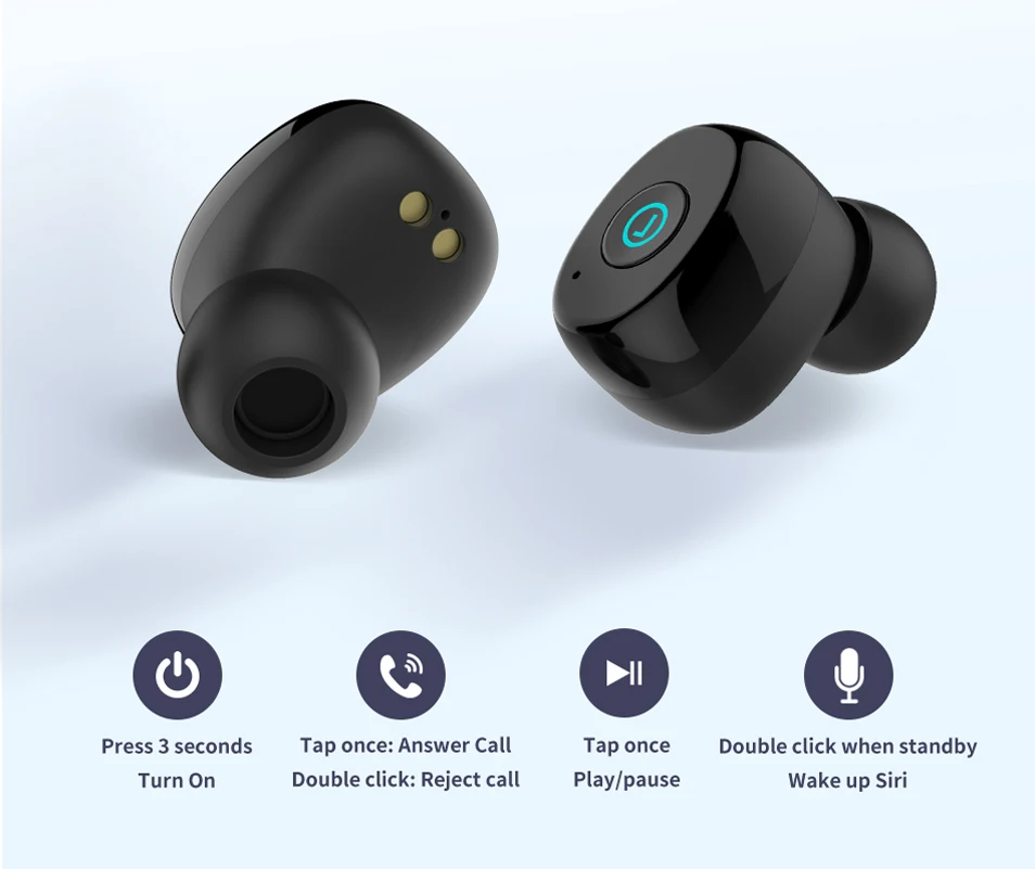 TWS-Наушники AWEI T85 с поддержкой Bluetooth 5 0 и внешним аккумулятором на 1800 мА · ч |