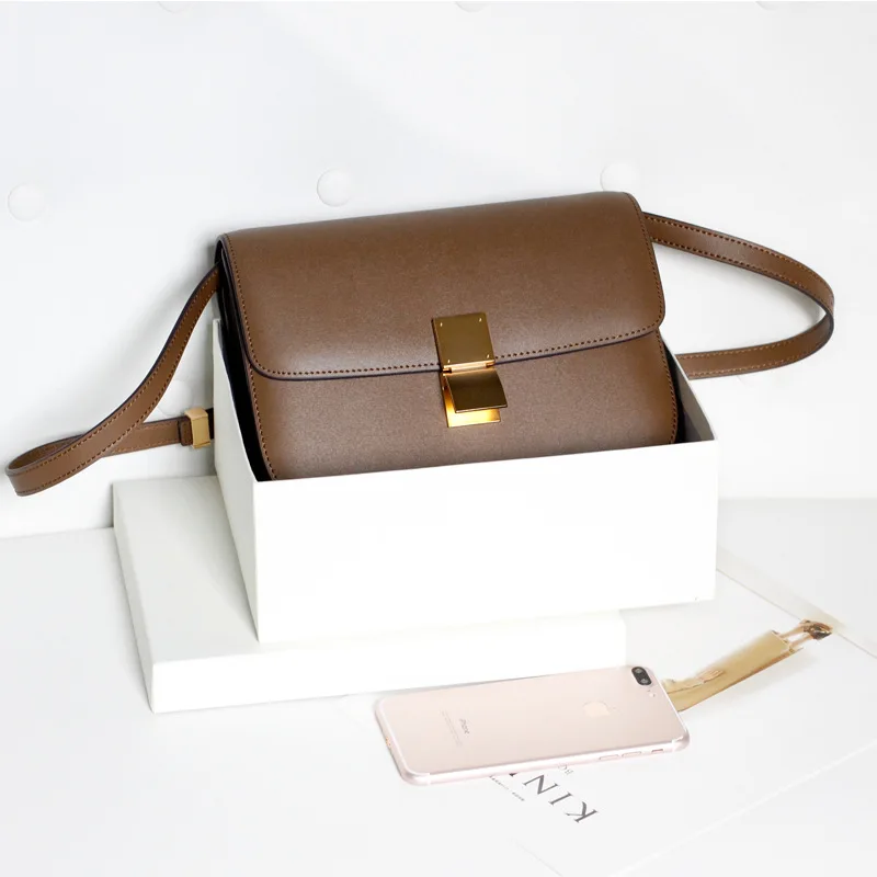 2019 new women genuine leather shoulder bag real crossbody Flap free shipping | Багаж и сумки