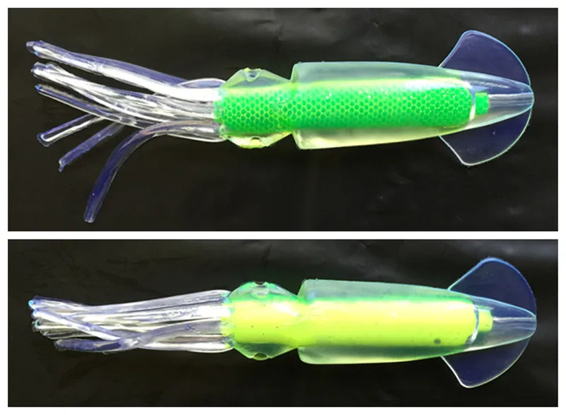 

15cm Squid Sea Fishing Lure Ocean Squid Tuna Fishing Tackle Plastic Artificial Bait False Bait Sleeve type