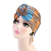new women turban african pattern knot headwrap fashion warm bandana hats ladies chemo cap bandanas hair accessories