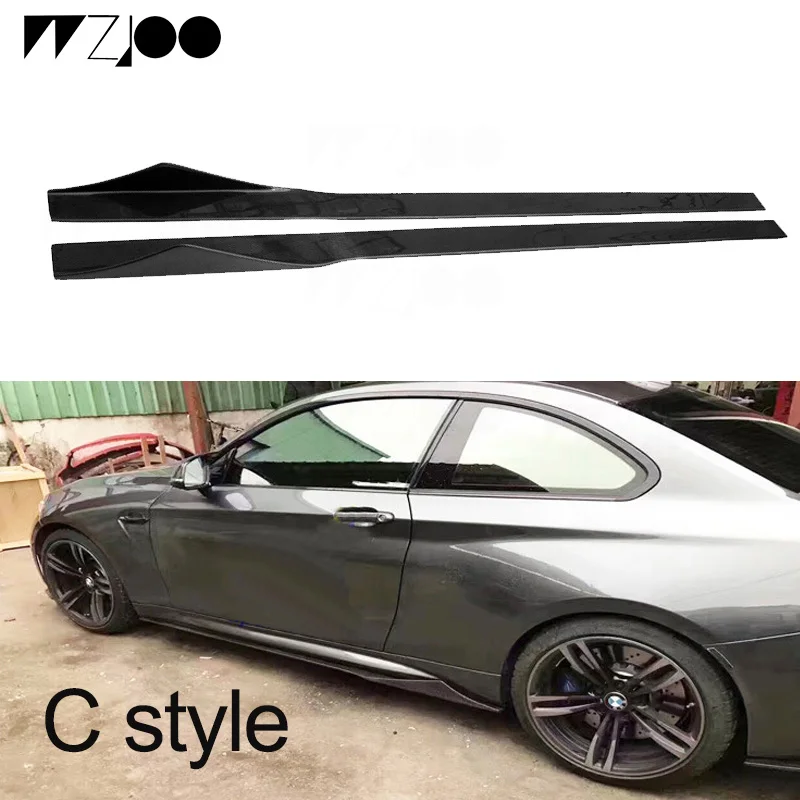 Универсальная боковая юбка из углеродного волокна Удлиняющая внешняя дверь шаг отделка для гольфа Passat Toyota Honda Mercedesw203 w204 Авто Бо